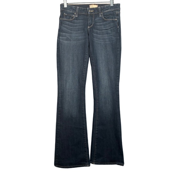 PAIGE Canyon Boot Jeans Women's 26 Dark Wash Bootcut Stretch Denim